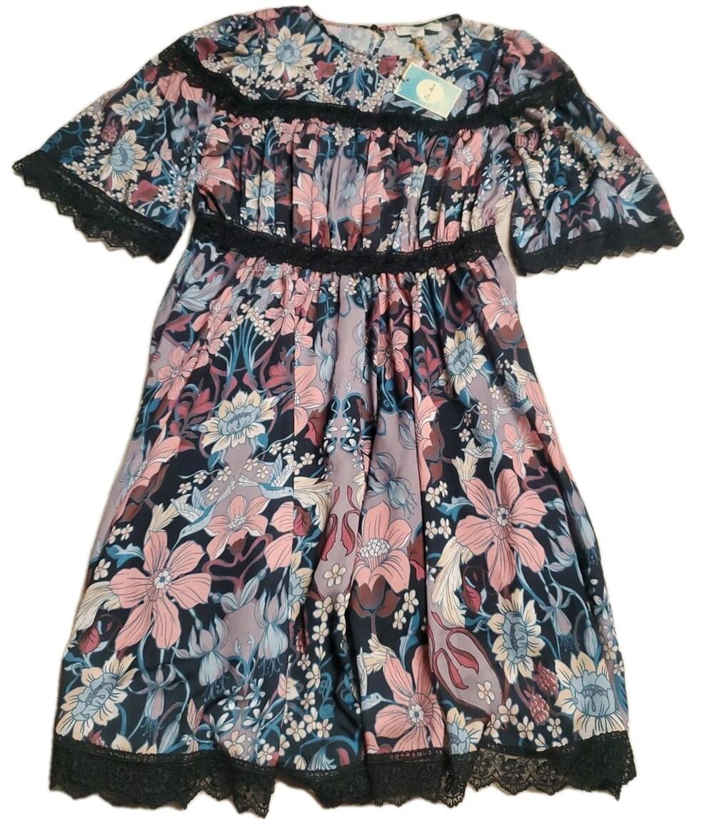 Ella Moon Boho Floral Dress Women’s Size Small Short Sleeve Casual Summer